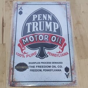 Vintage Penn Trump Motor Oil Sign